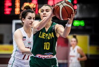 Rezultatyviausia lietuvė K.Serkevičiūtė surinko vienintelį naudingumo balą (FIBA Europe nuotr.)