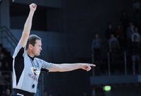 G.Vitkauskas teisėjaus FIBA moterų Europos taurės finale (Domantas Pipas, Fotodiena.lt)