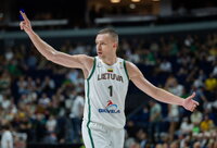 M.Blaževičius komentavo mačą (BNS nuotr.)