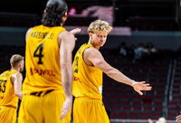 M.Kuzminskas buvo rezultatyvesnis už L.Lekavičių (FIBA nuotr.)