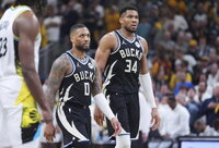 D.Lillardas ir G.Antetokounmpo lieka be pergalės (Scanpix nuotr.)