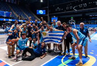 Urugvajus švenčia pergalę (FIBA nuotr.)