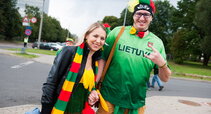 Lietuvos rinktinės sirgaliai Rygoje