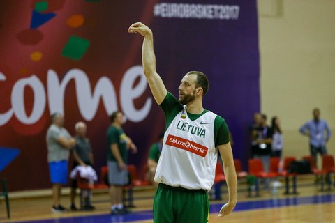 Lietuvos rinktinės treniruotė prieš mačą su Graikija