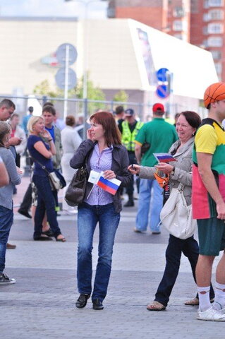 Gruzijos ir Rusijos fanai prieš rungtynes