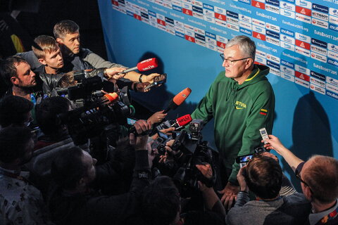 Lietuvos rinktinės treniruotė prieš finalą