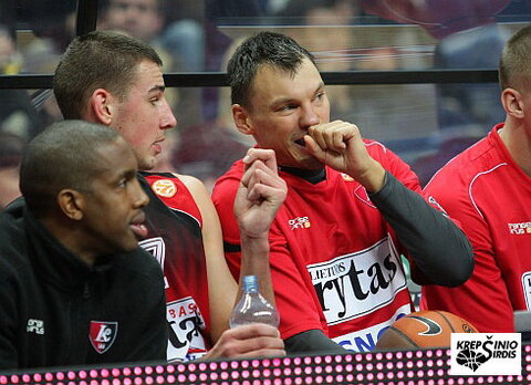 Jonas Valančiūnas ir Šarūnas Jasikevičius
