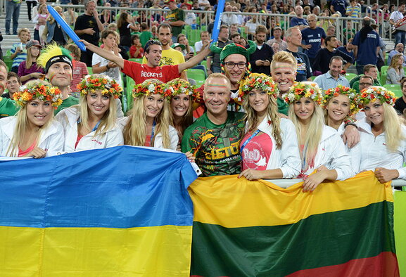 Lietuvos ir Ukrainos sirgaliai