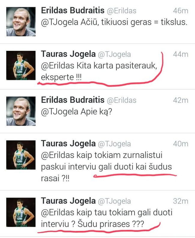 T.Jogėlos žinutės E.Budraičiui