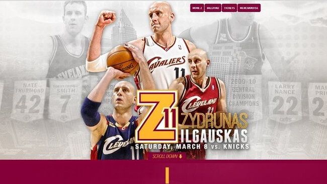 „Cavaliers“ sukūrė specialią svetainę, skirtą pagerbti Ž.Ilgauską