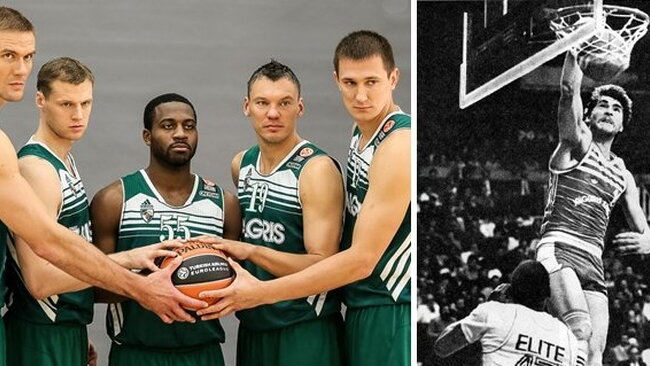 Žalgiriečių aprangos tada ir dabar (Žalgiris.lt nuotr.)