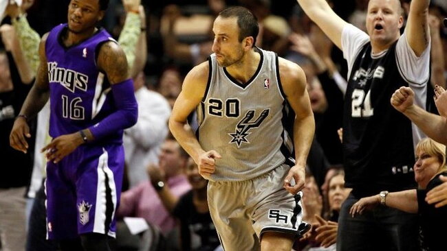 E.Ginobili prie pergalės prisidėjo 28 taškais (Scanpix nuotr.)