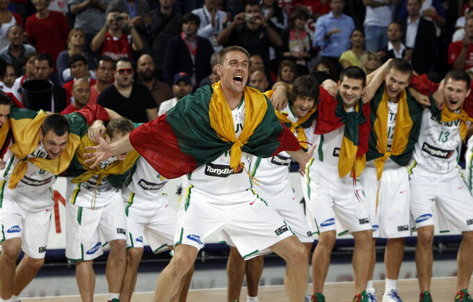 R.Javtokas švenčia istorinę pergalę (Scanpix nuotr.)