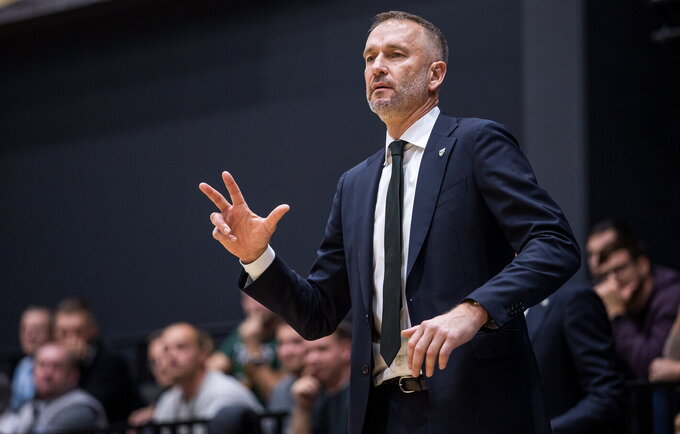 T.Masiulis apžvelgė rungtynes Klaipėdoje (Foto: Rokas Lukoševičius)
