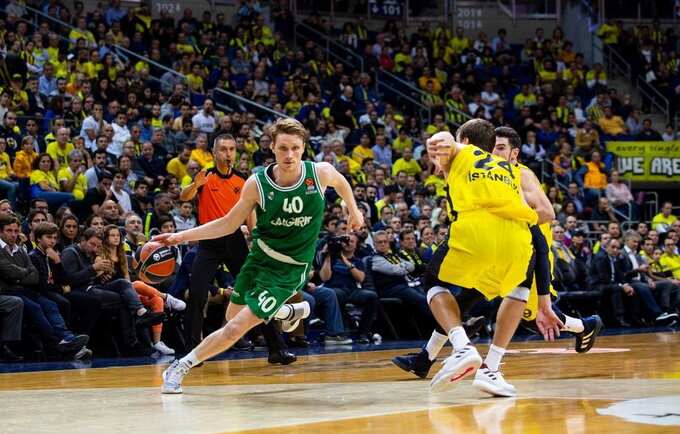 M.Grigonis tapo dvikovos herojumi (www.zalgiris.lt nuotr.)