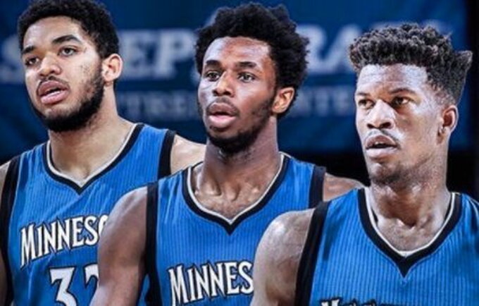 „Timberwolves“ subūrė savo didijį trejetą