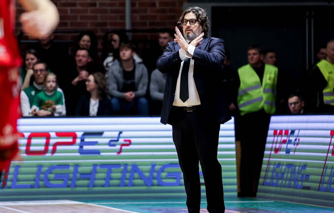 A.Trinchieri komentavo mačą (Foto: Lukas Šeputis)
