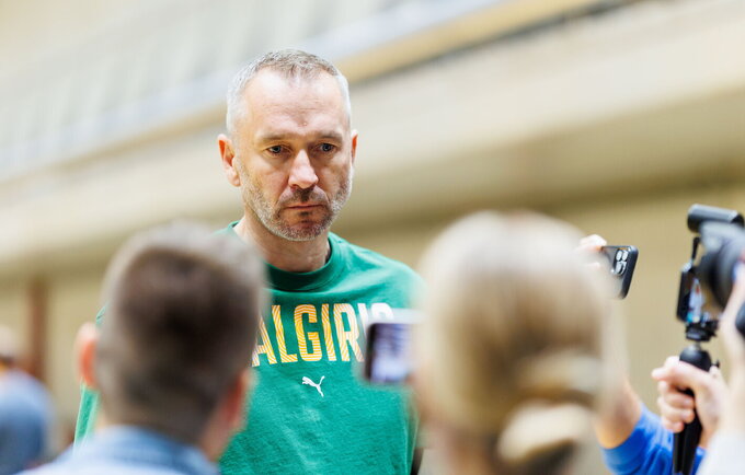 T.Masiulis prisistatė prieš Eurolygos debiutą prie „Žalgirio“ vairo (BNS nuotr.)
