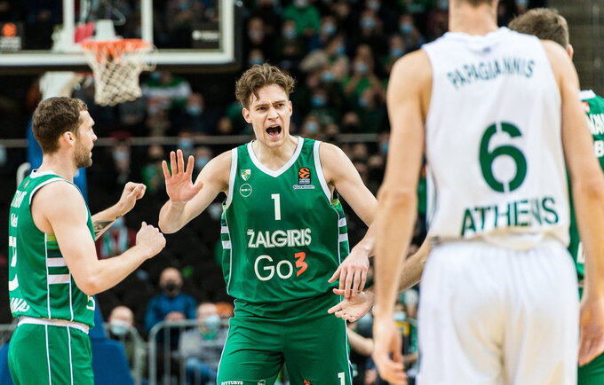 M.Blaževičius sieks pergalės prieš uteniškius (www.zalgiris.lt nuotr.)