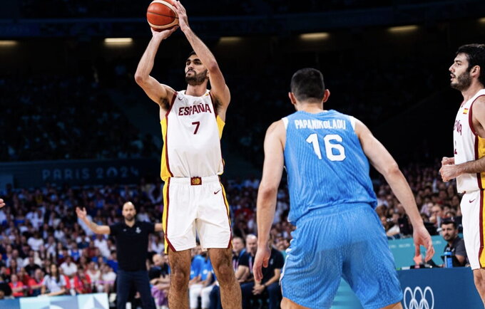 S.Aldama ves ispanus į priekį (FIBA nuotr.)