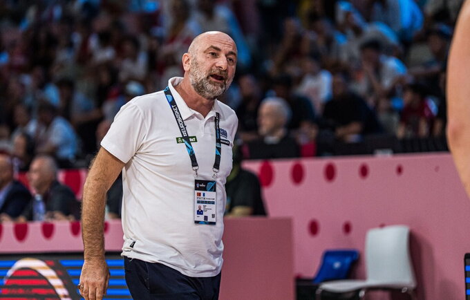 A.Bekiras nevyniojo žodžių į vatą (FIBA nuotr.)