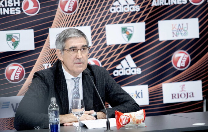J.Bertomeu viliasi, kad Eurolygos kovos dar prasitęs (BNS nuotr.)