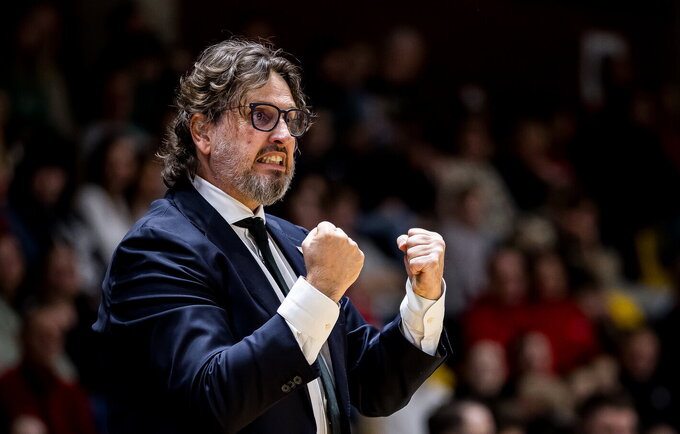 A.Trinchieri aptarė rungtynes (Foto: Rokas Lukoševičius)
