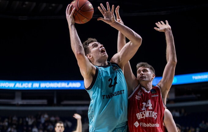 M.Blaževičius sužaidė geriausią sezono mačą („Wolves Twinsbet“ nuotr.)