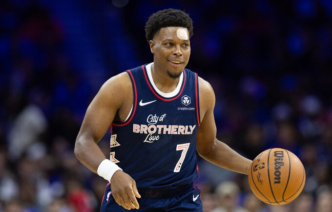 K.Lowry pirmą kartą vilkėjo „76ers“ marškinėlius (Scanpix nuotr.)