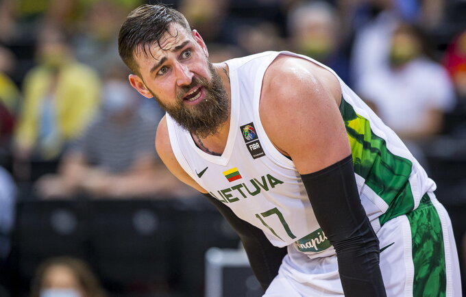 J.Valančiūnas apžvelgė pirmąjį mačą (BNS nuotr.)