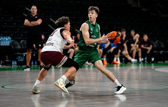K.Mikalauskas pataikė vieną kertinių metimų (Roko Snarskio, Žalgiris.lt nuotr.)