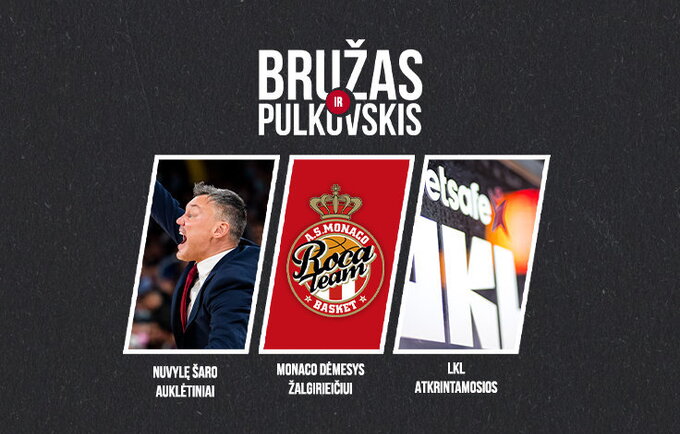 „Bružas ir Pulkovskis“: nuvylę Š.Jasikevičiaus auklėtiniai, „AS Monaco“ dėmesys žalgiriečiui ir LKL atkrintamosios