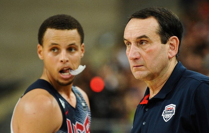 M.Krzyzewski gyrė savo auklėtinių gynybą (Fotodiena.lt)