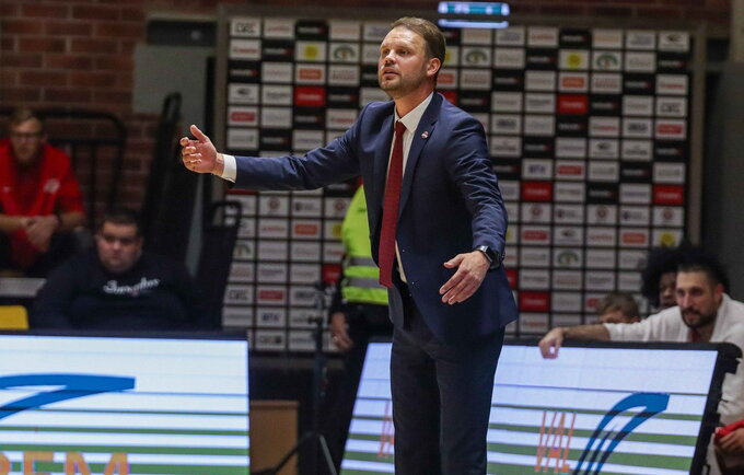 V.Buzas po rungtynių šnekėjo griežtai (Foto: Lukas Šeputis)
