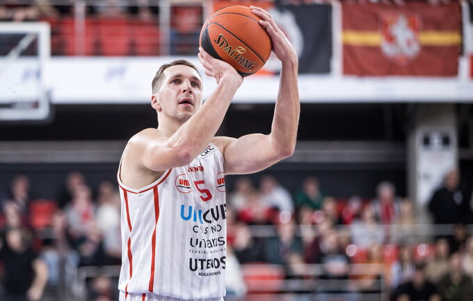 E.Šaulys žibėjo ryškiausiai („Betsafe-LKL“ nuotr.)