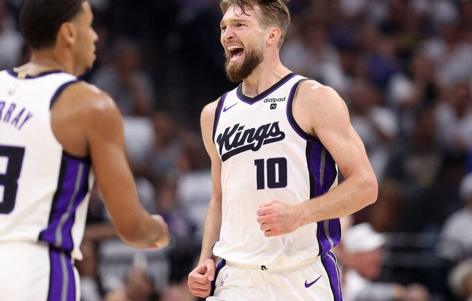 D.Sabonis ir kompanija eliminavo „Warriors“ (Scanpix nuotr.)