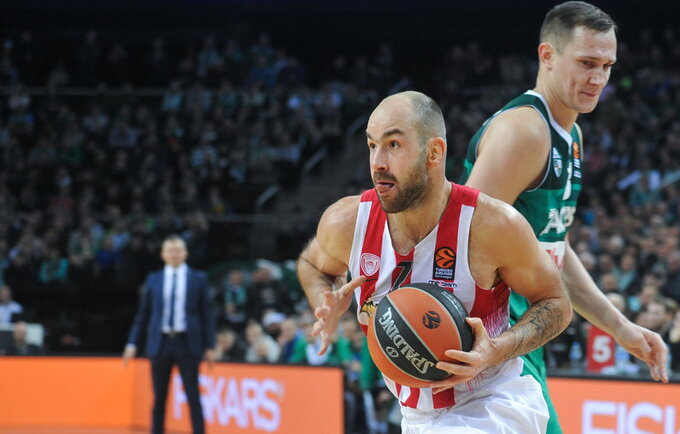 V.Spanoulis iškrito iš rikiuotės (Žygimantas Gedvila, Fotodiena.lt)