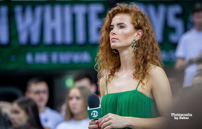 D.Belickaitė kalbino vaikus (R.Lukoševičiaus nuotr.)