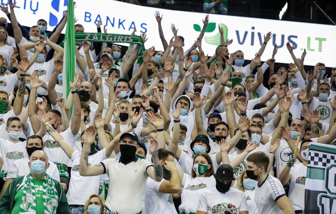 „Žalgiris“ sirgalių prašo atsisakyti dūdų (BNS nuotr.)