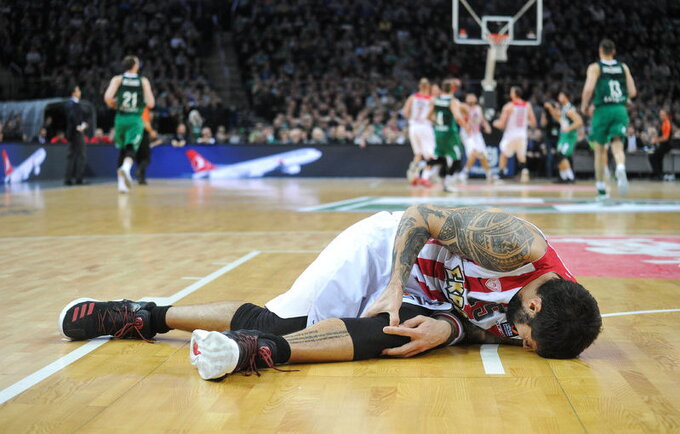 G.Printezis patyrė kelio traumą (Žygimantas Gedvila, Fotodiena.lt)