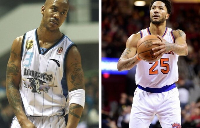 S. Marbury ir D. Rose'as (Scanpix nuotr.)