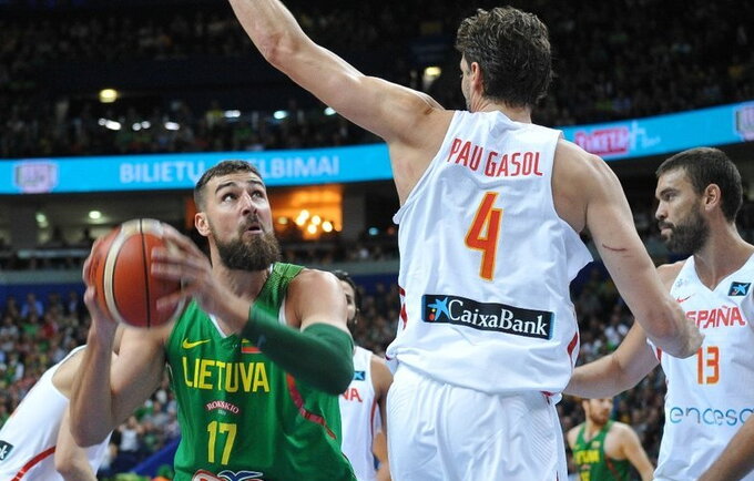J.Valančiūnas ir P.Gasolis – tik 2 iš 31 NBA žaidėjo Europos čempionate(Rokas Lukoševičius, Fotodiena.lt)