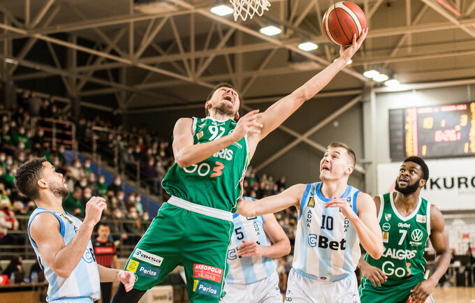 E.Ulanovas rinko svarbius taškus mačo pabaigoje (www.zalgiris.lt nuotr.)