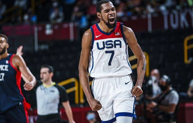 K.Durantas įtrauktas į simbolinį olimpiados penketuką (FIBA nuotr.)