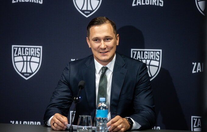 P.Jankūnas pristatė „Žalgirio“ aktualijas (BNS nuotr.)