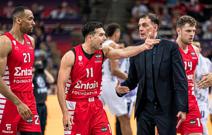 K.Sloukas žaidė rezultatyviausiai (Roko Snarskio nuotr.)