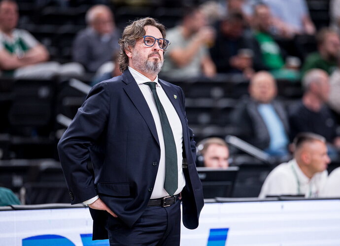 A.Trinchieri komandos žaidimas patiko labiau nei žurnalistų klausimai („Betsafe-LKL“ nuotr.)