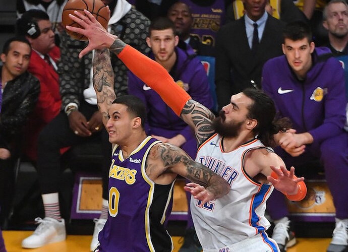 K.Kuzma vedė „Lakers“ į pergalę (Scanpix nuotr.)