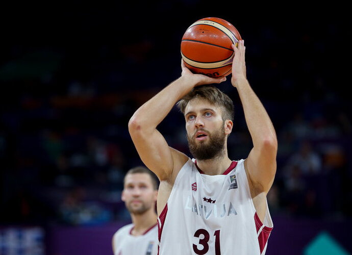 Ž.Peineris su Latvijos rinktine keliauja į ketvirtfinalį (Matas Baranauskas, Fotodiena.lt)