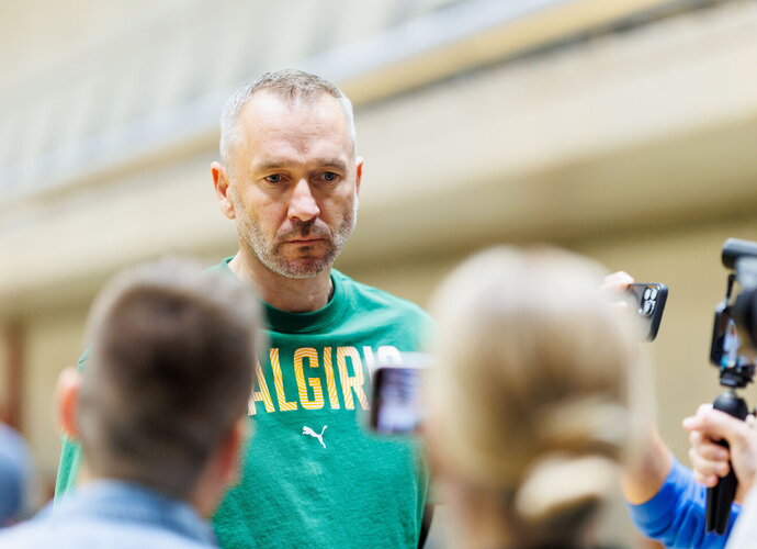 T.Masiulis prisistatė prieš Eurolygos debiutą prie „Žalgirio“ vairo (BNS nuotr.)